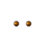 Audrey Earrings Tiger Eye Silver