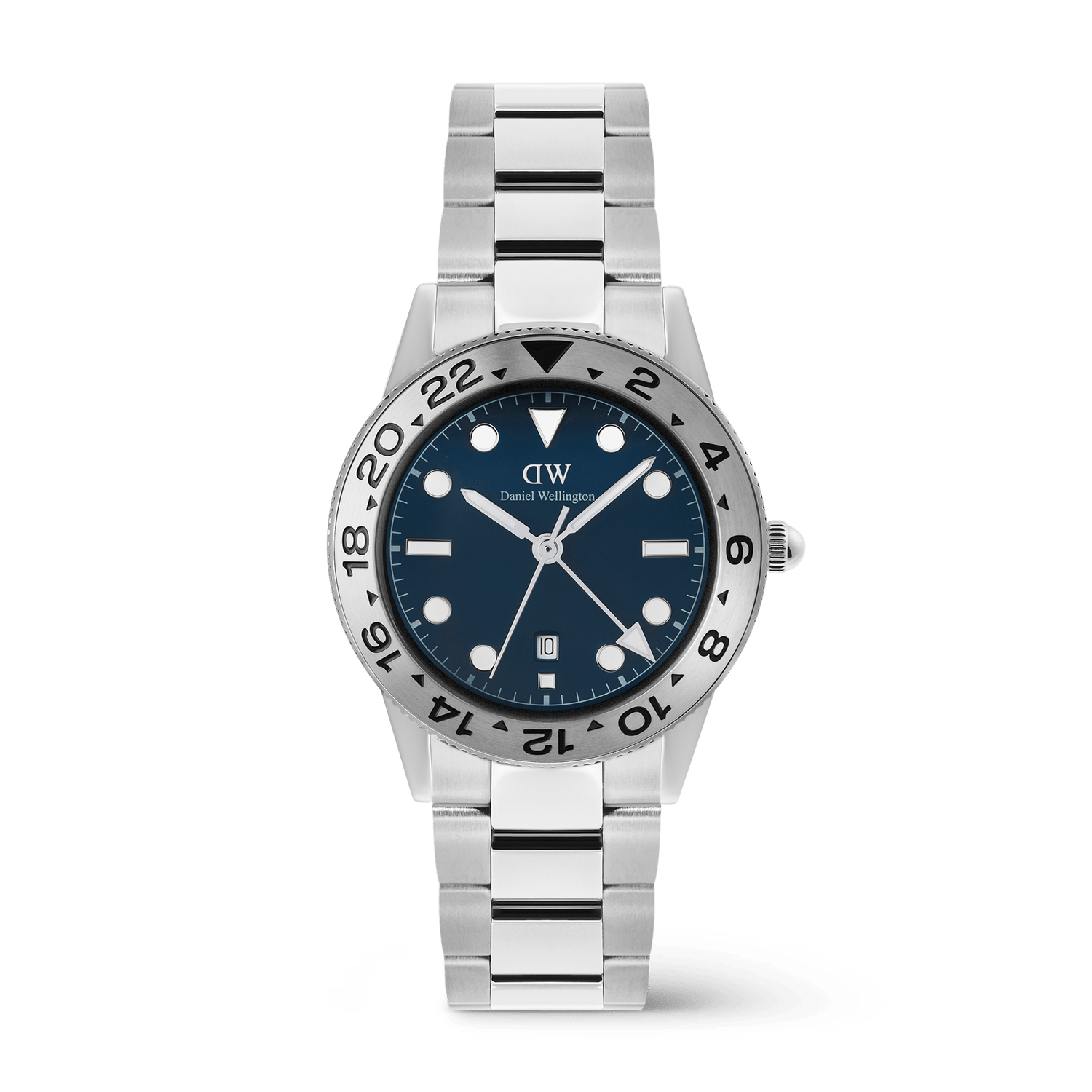 Iconic GMT Link Brushed Bezel Silver
