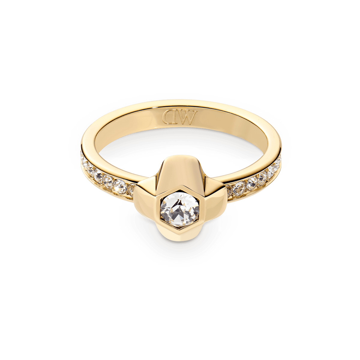 North Star Ring Small Lumine Sidestones Gold
