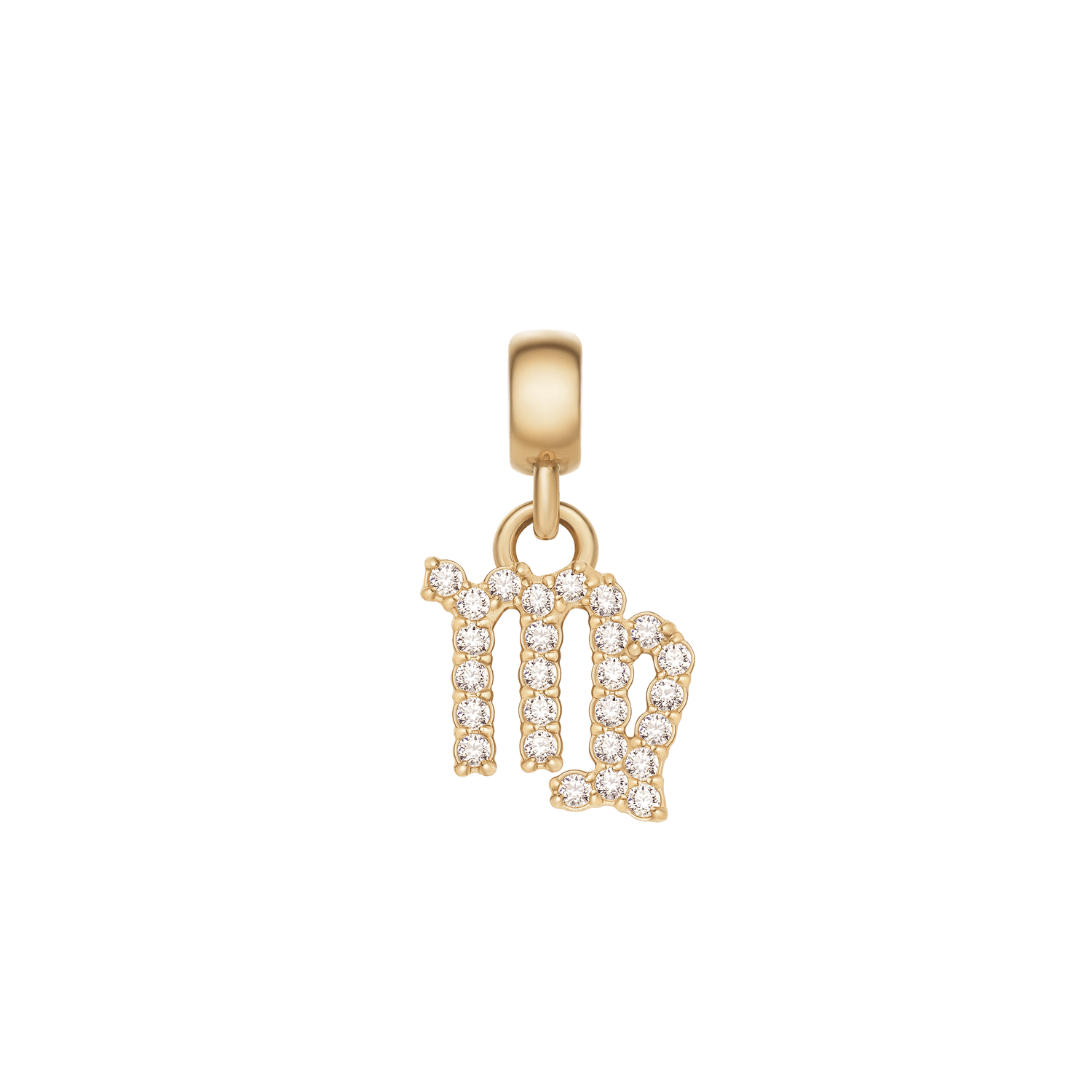 Crystal Zodiac Charm Gold