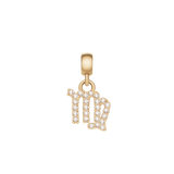 Crystal Zodiac Charm Gold