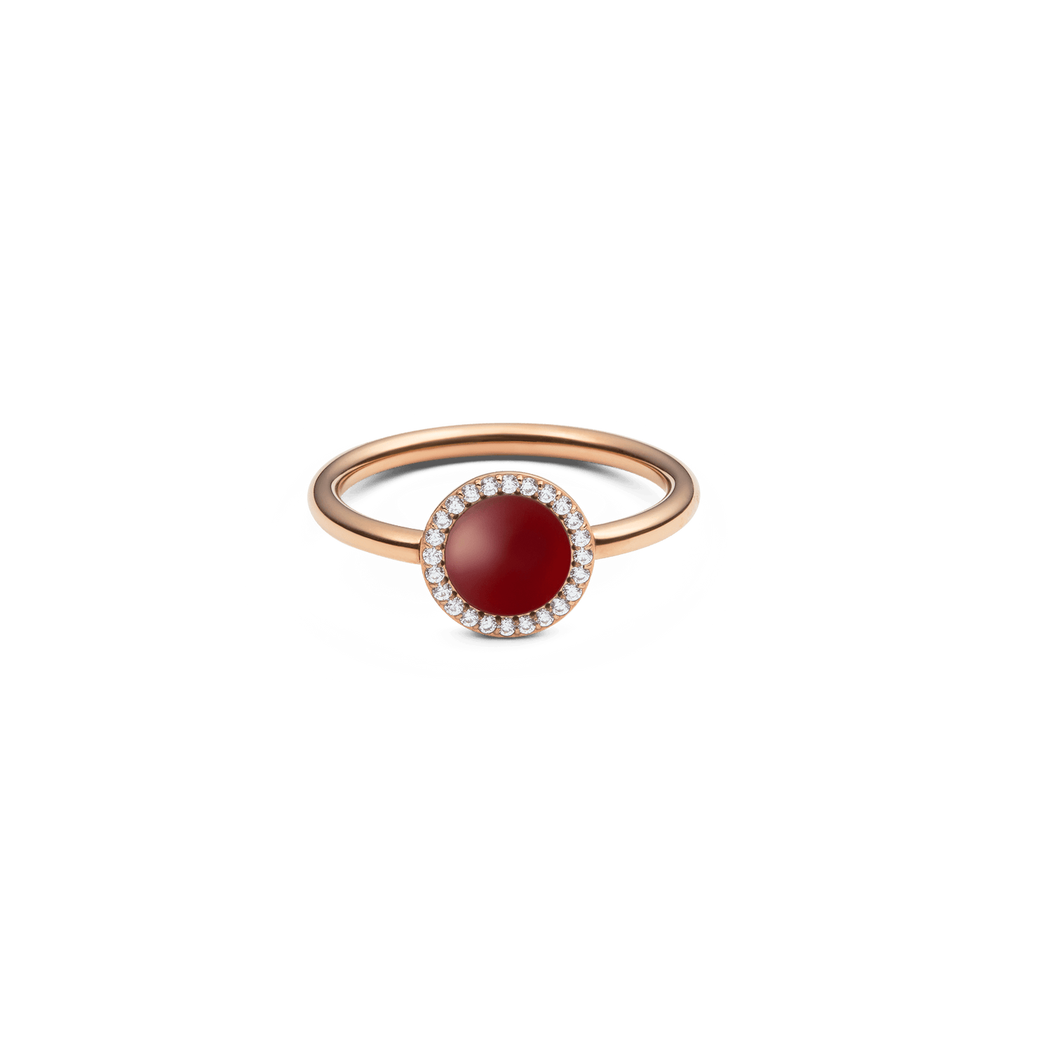 Audrey Ring Red Agathe Rose Gold