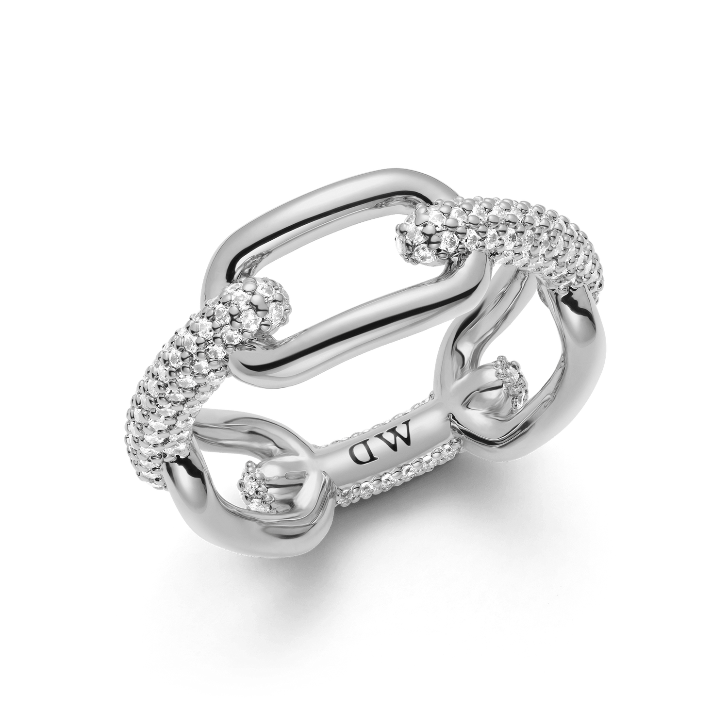 Crystal Link Ring Silver DW