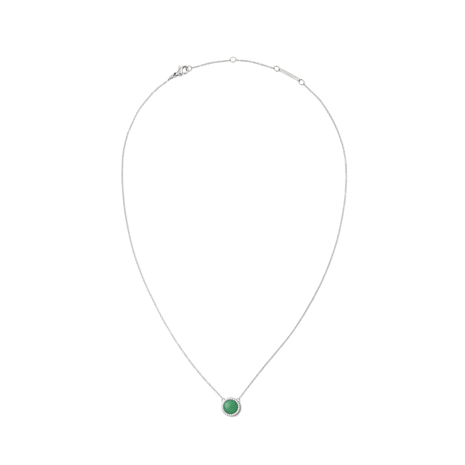 Audrey Necklace Jade Silver