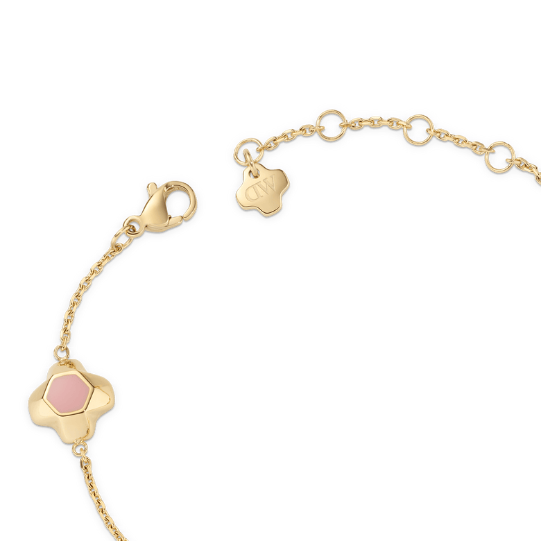 North Star Bracelet 5 Small Apricot Enamel Gold