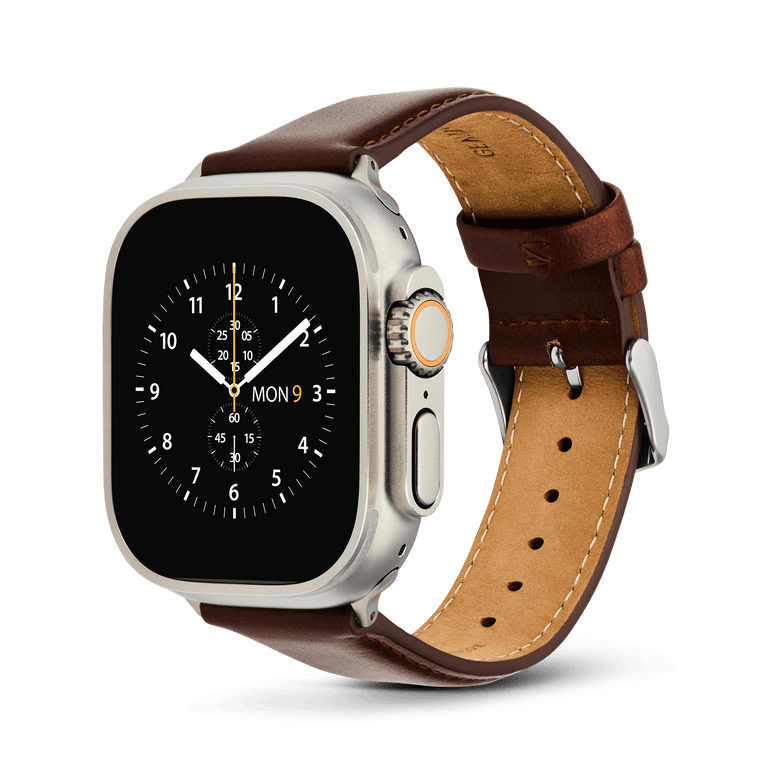 Smartwatch Leather Strap St Mawes Silver