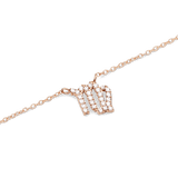 Crystal Zodiac Chain Necklace Rose Gold