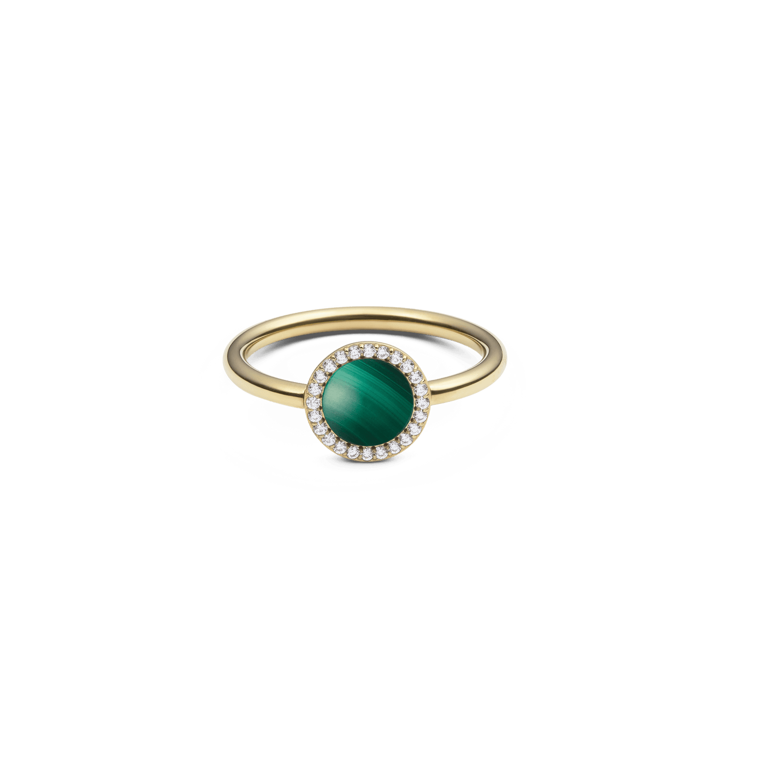 Audrey Ring Malachite Gold