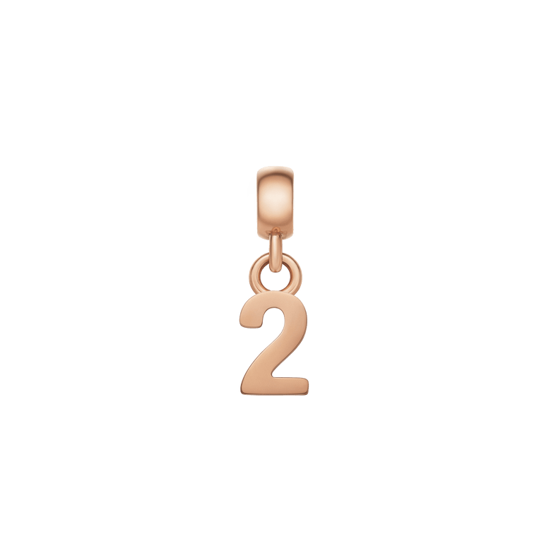 Number Charm Rose Gold