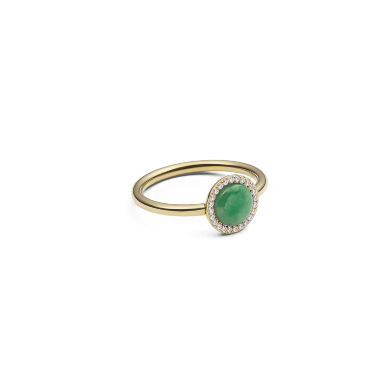 Audrey Ring Jade Gold