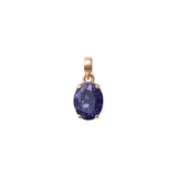 Blue Spot Oval Rose Gold Charm