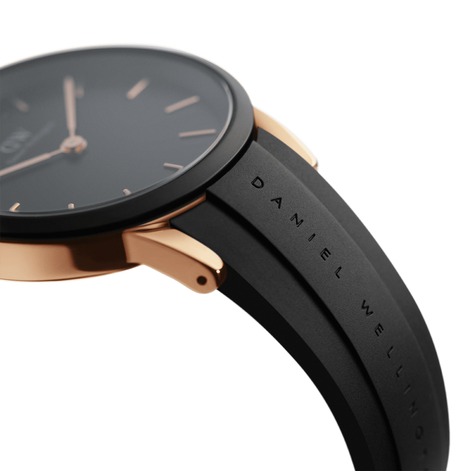 Daniel wellington black and gold watch sale