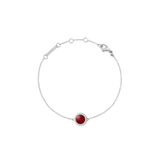 Audrey Bracelet  Red Agathe Silver