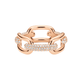 Crystal Link Ring Rose Gold