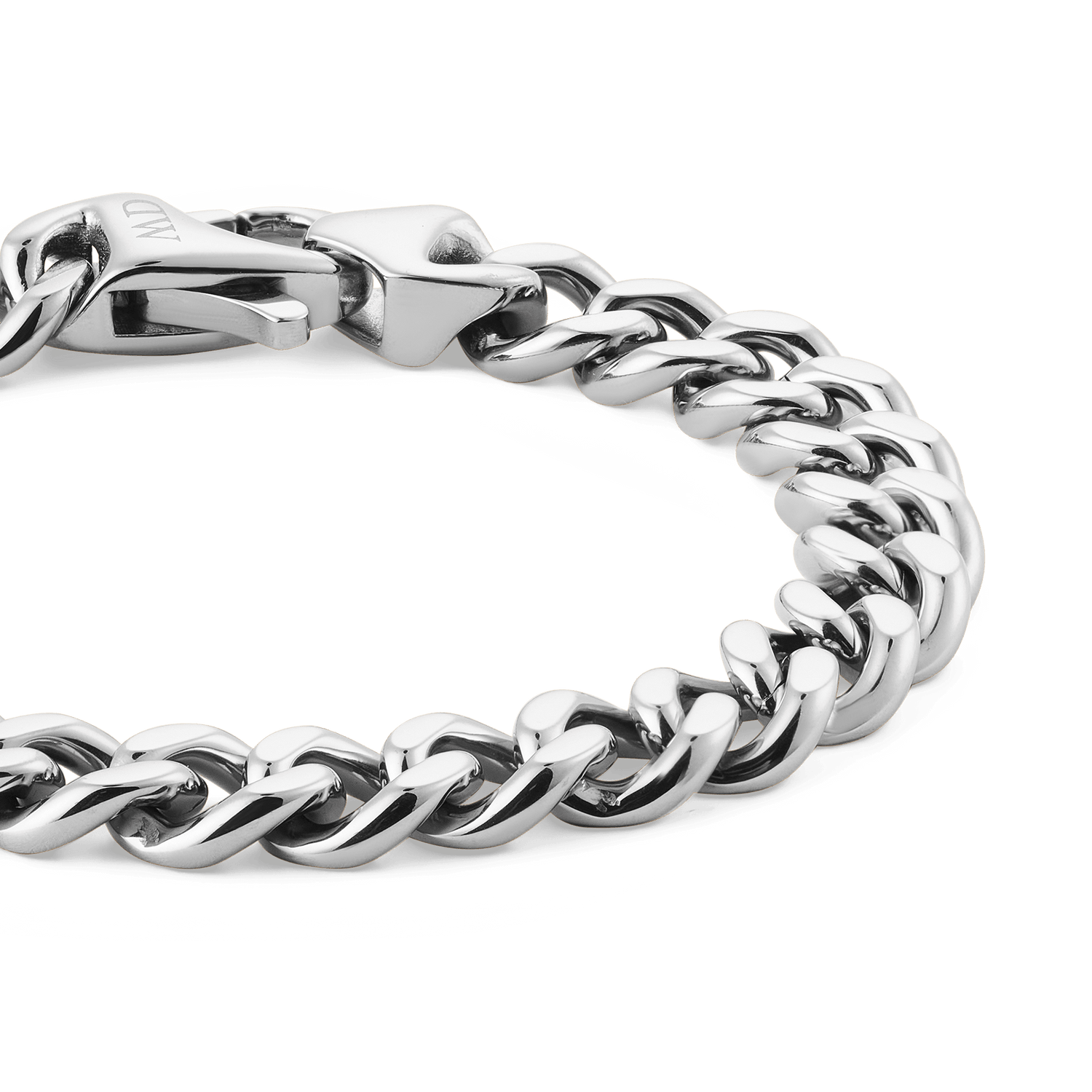 Ellipse Cuban Chain Bracelet Silver