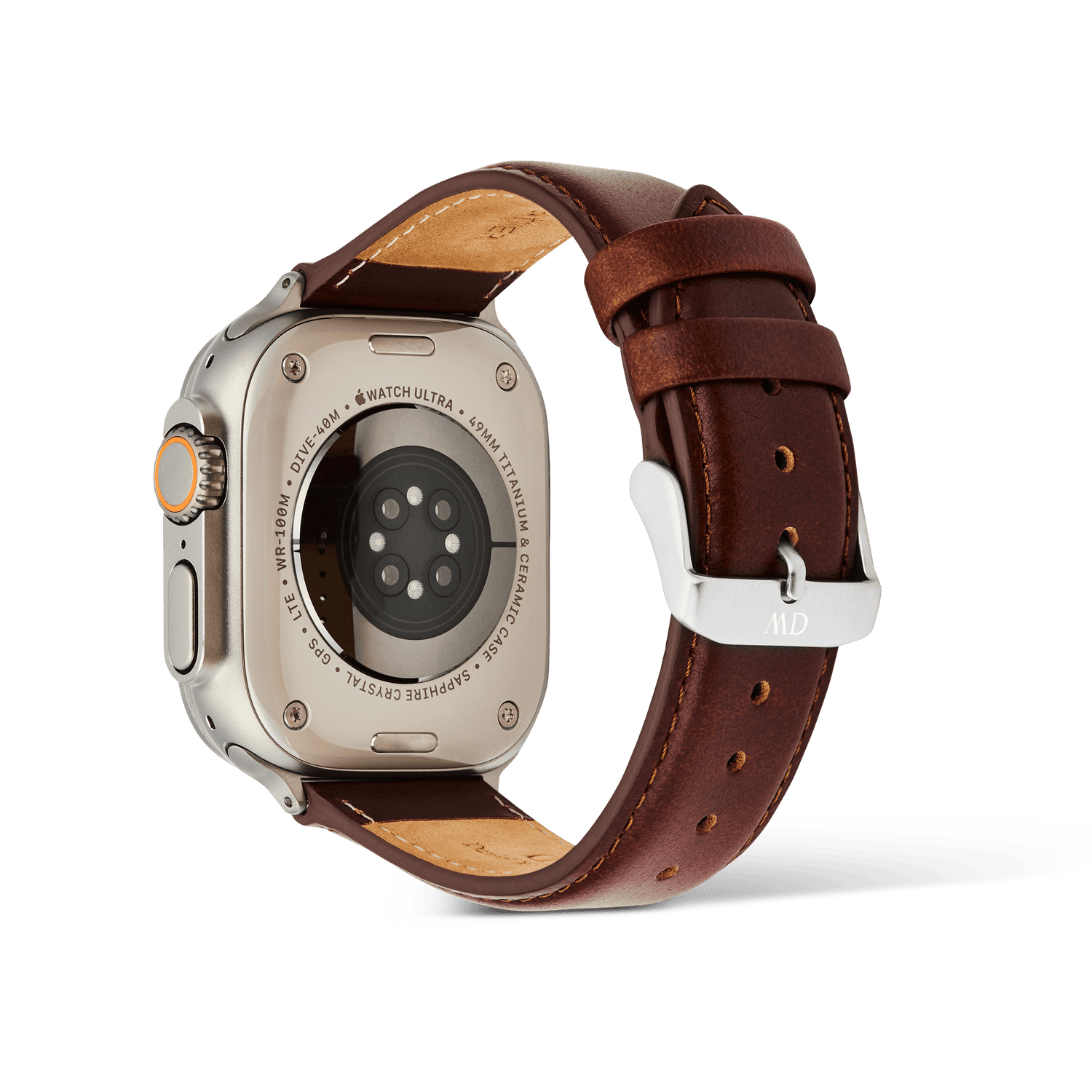 Smartwatch Leather Strap St Mawes Silver
