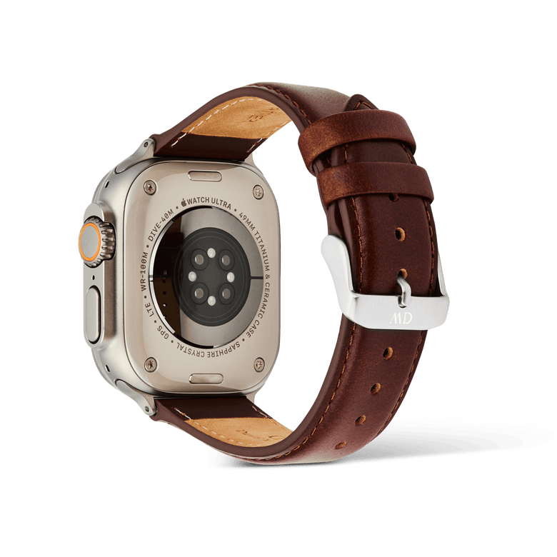 Smartwatch Leather Strap St Mawes Silver