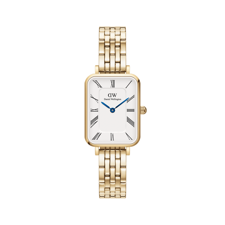 Quadro Roman Numerals 5-Link Gold