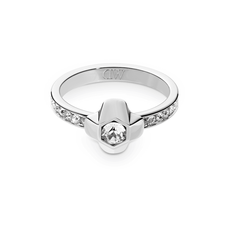North Star Ring Small Lumine Sidestones Silver