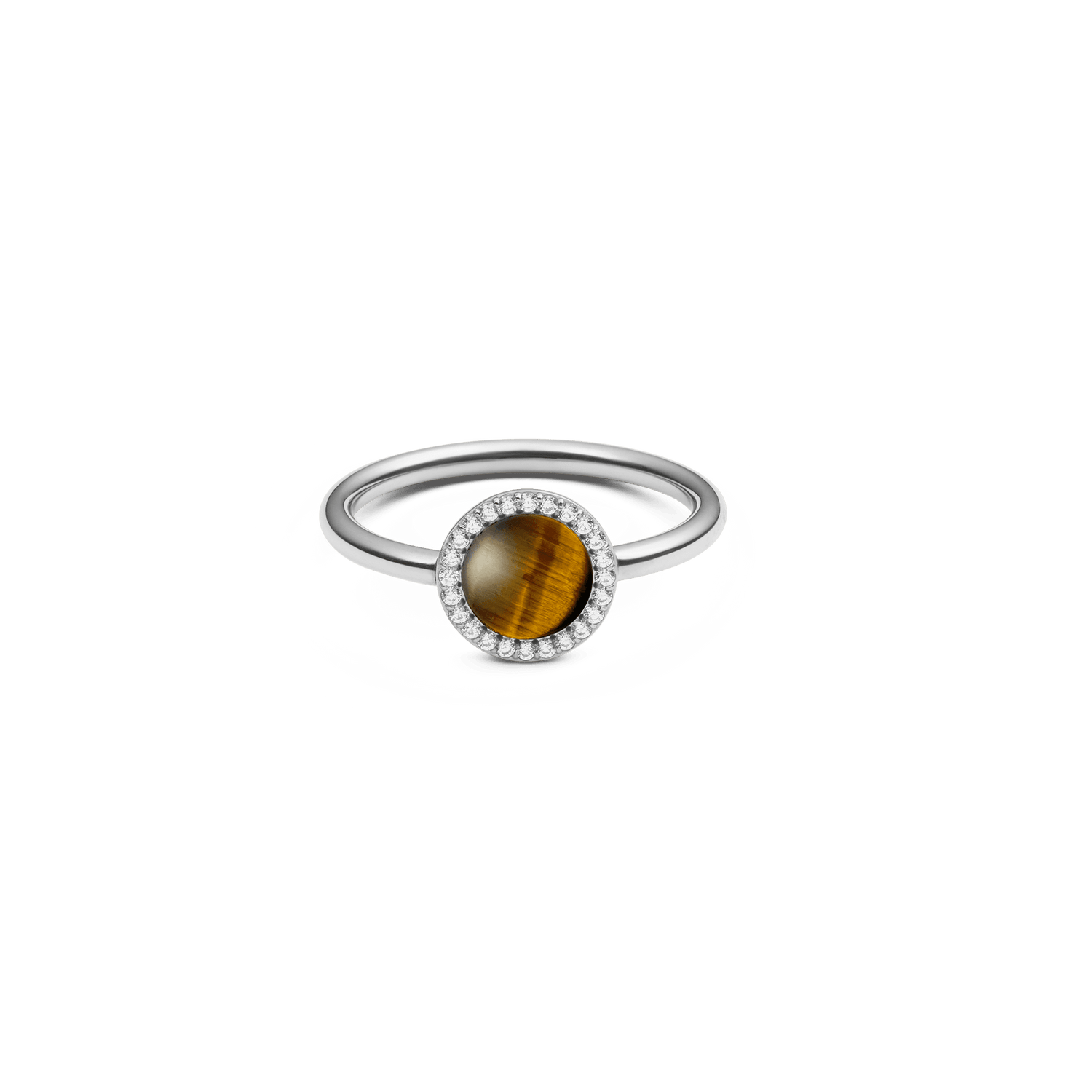 Audrey Ring Tiger Eye Silver