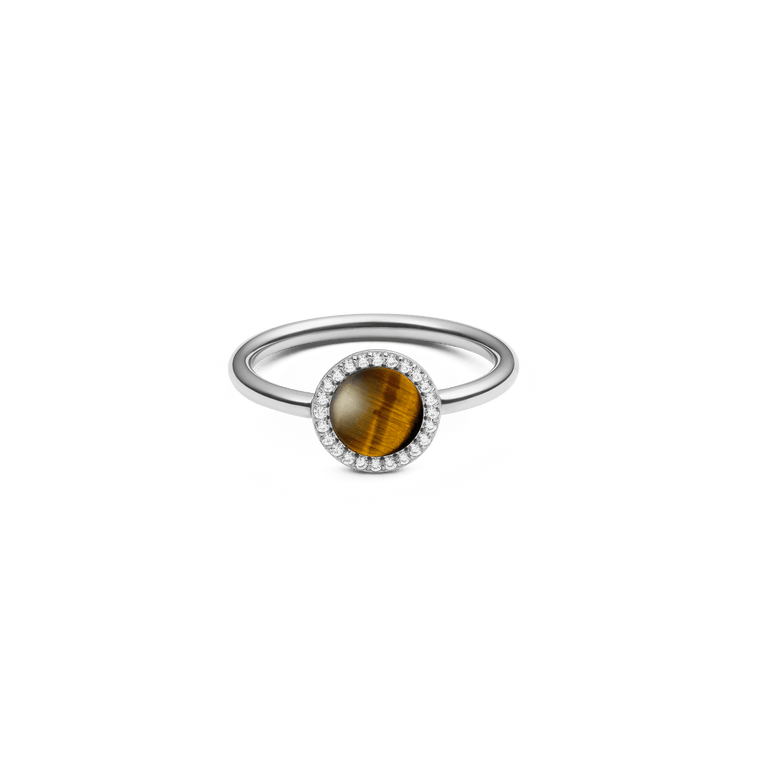 Audrey Ring Tiger Eye Silver