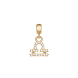 Crystal Zodiac Charm Gold