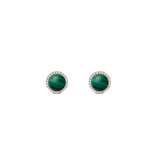 Audrey Earrings Malachite Rose Gold