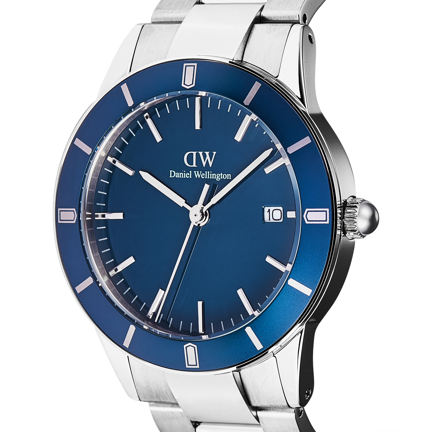 Iconic Paradigma Link Blue Enamel Silver