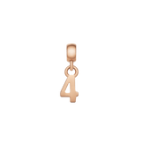Number Charm Rose Gold
