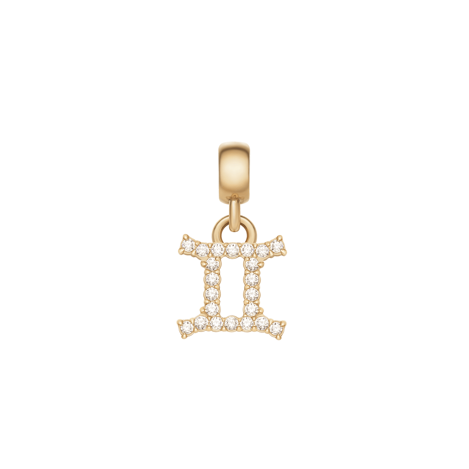 Crystal Zodiac Charm Gold