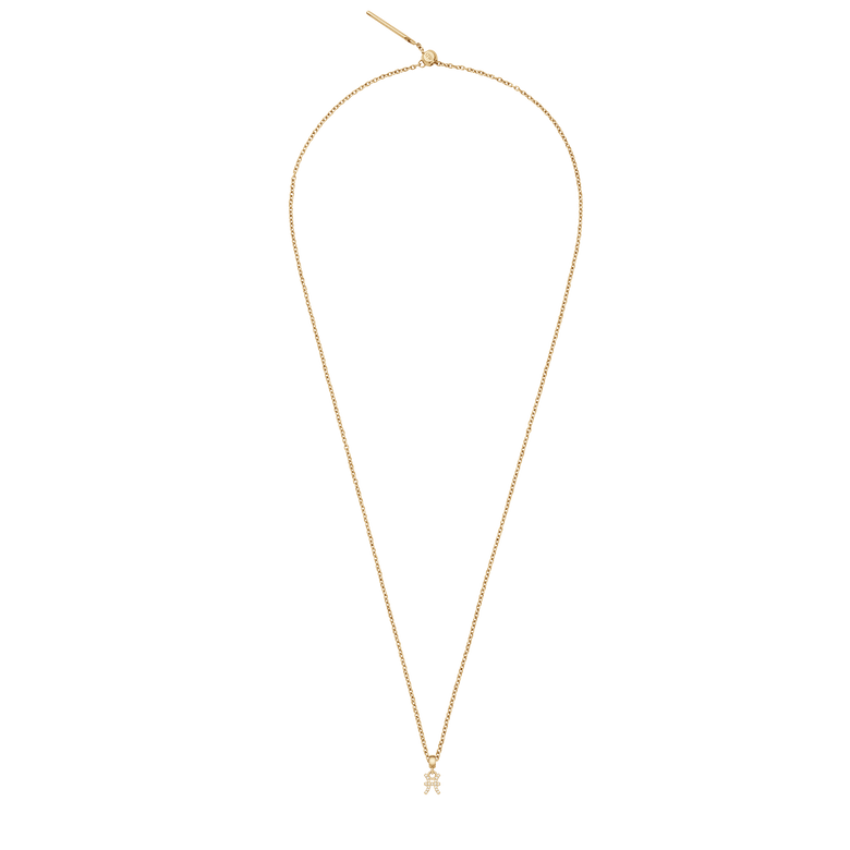 Crystal Zodiac Charm Gold