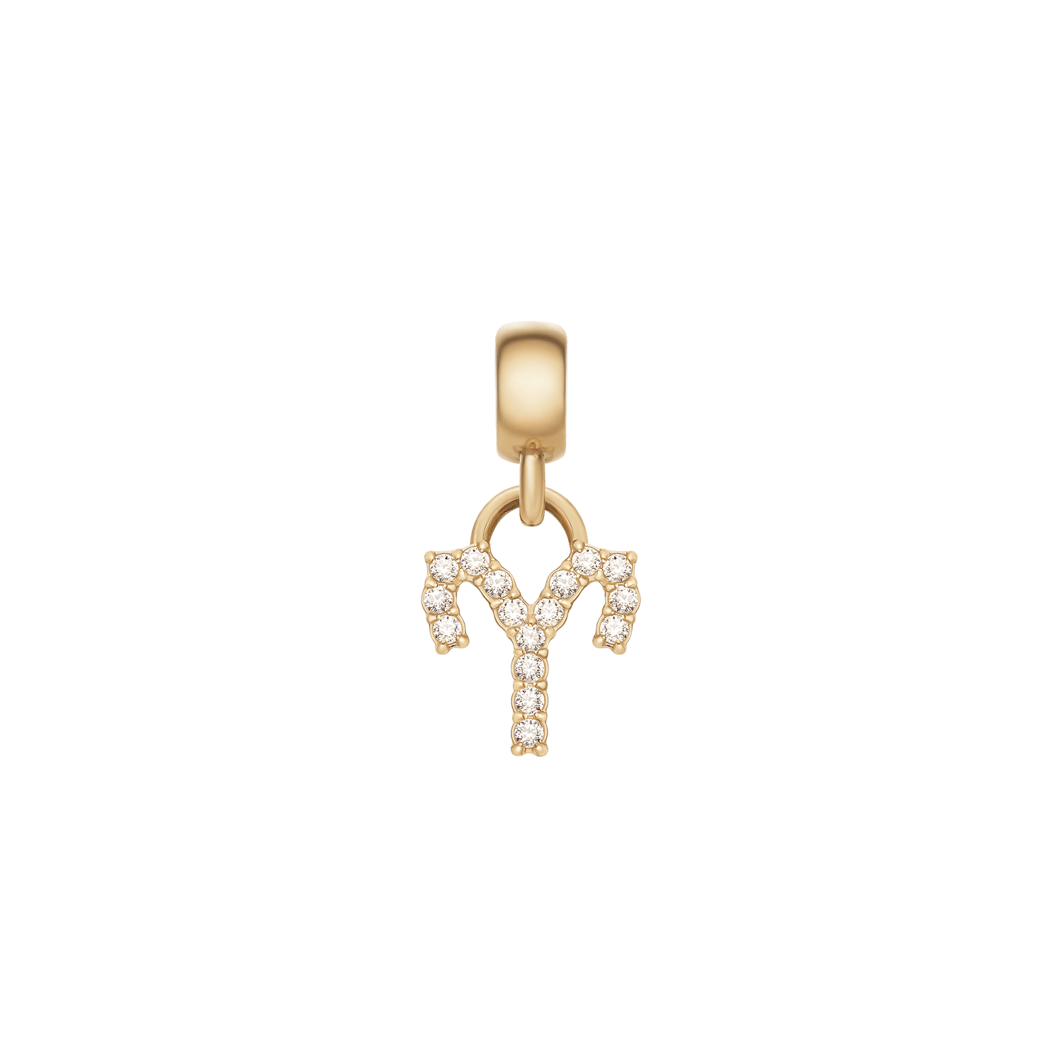 Crystal Zodiac Charm Gold