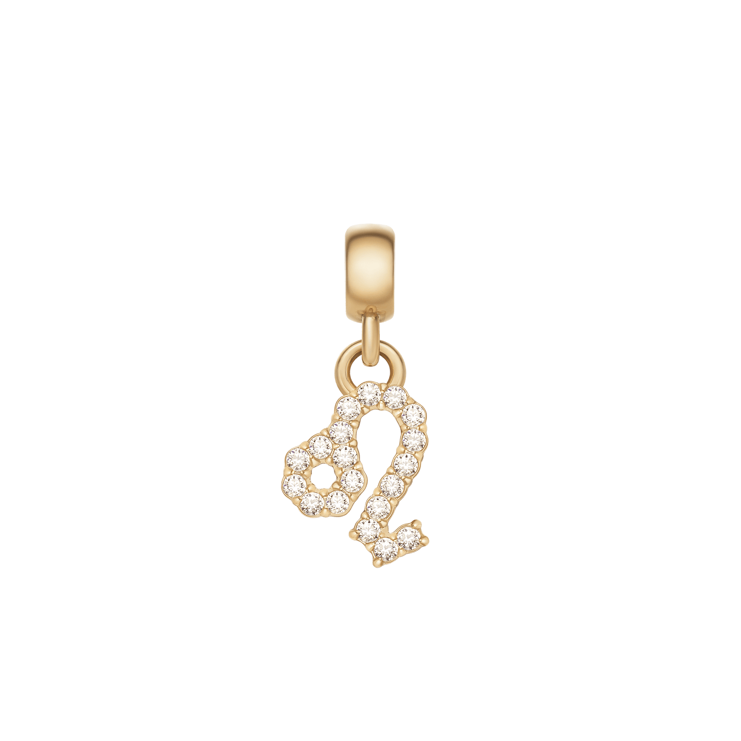 Crystal Zodiac Charm Gold