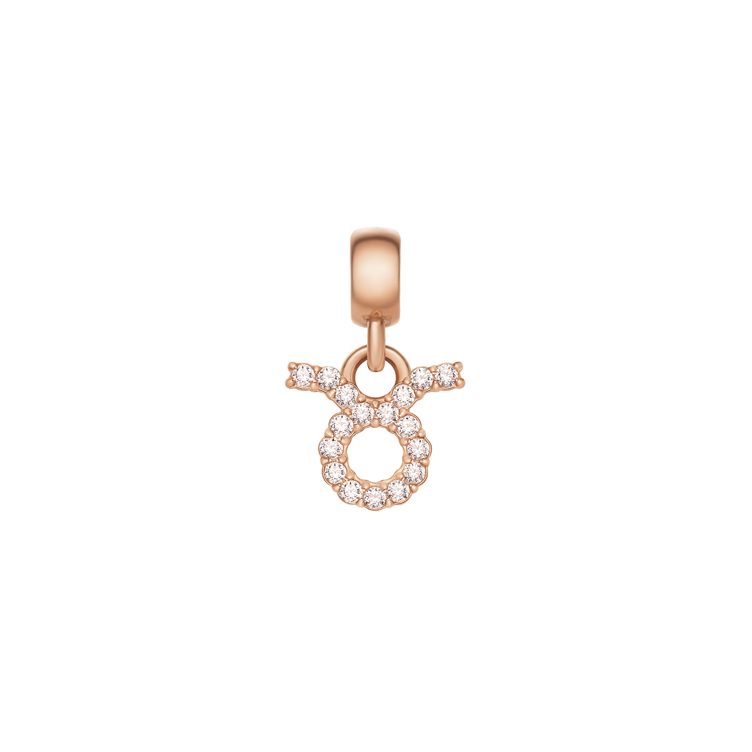 Crystal Zodiac Charm Rose Gold