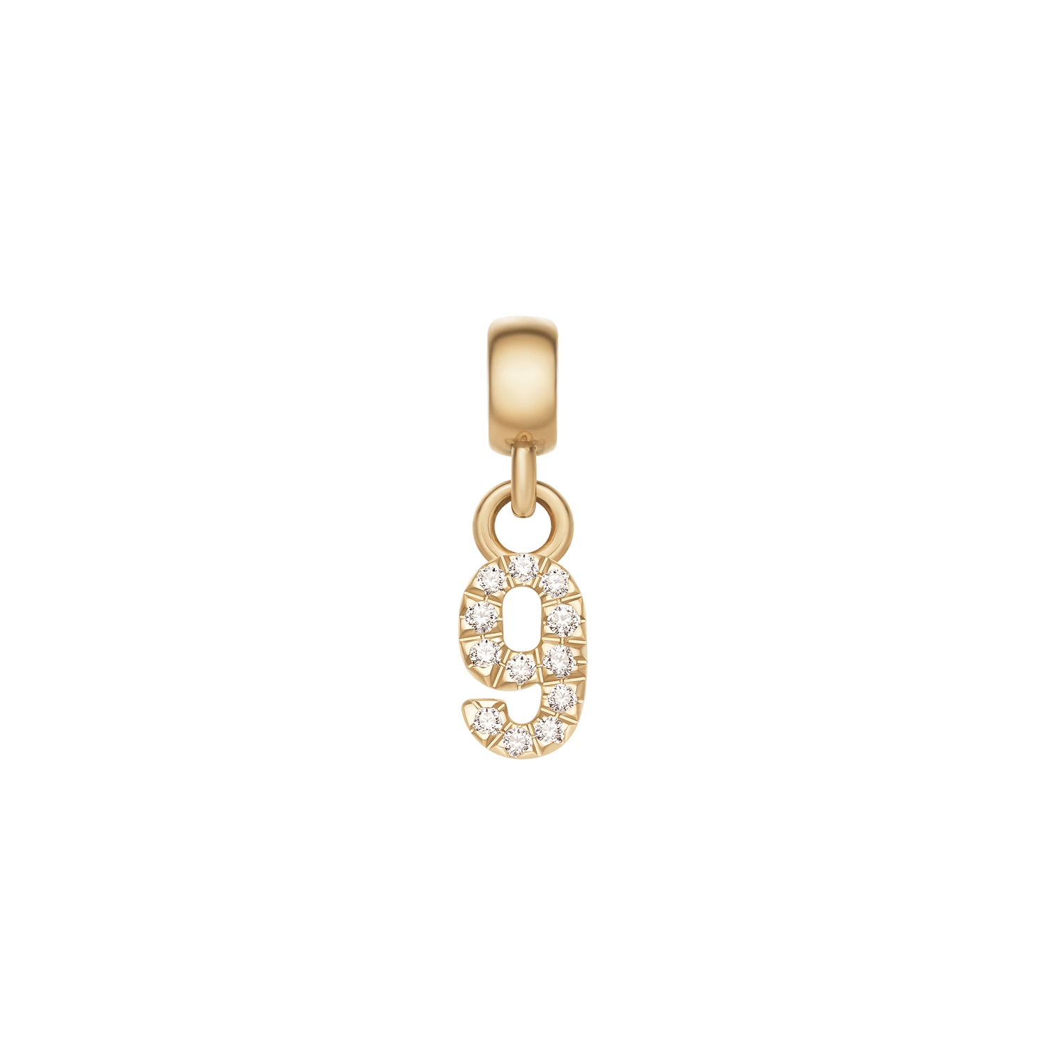 Crystal Number Charm Gold