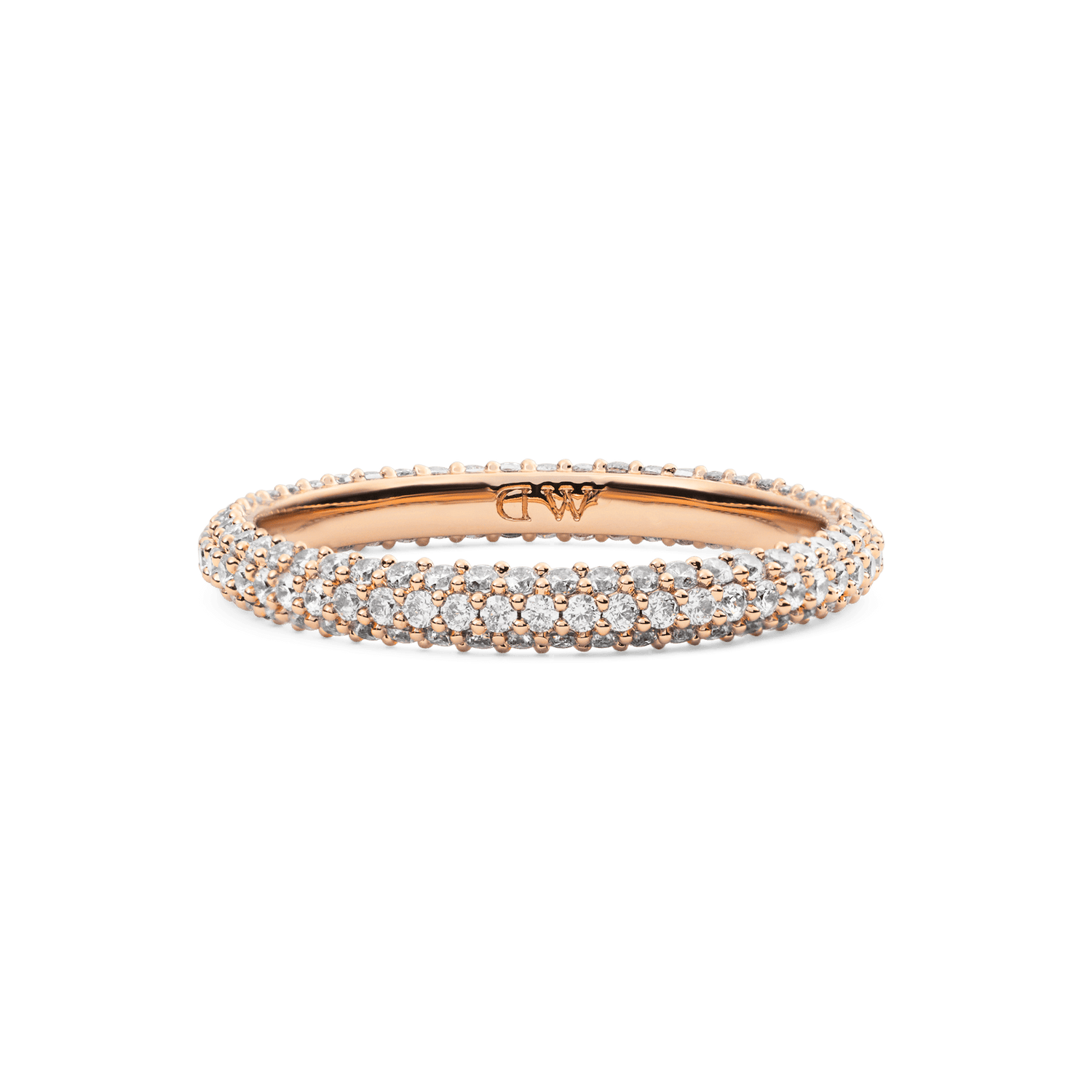 Pavé Ring Rose Gold 3 mm