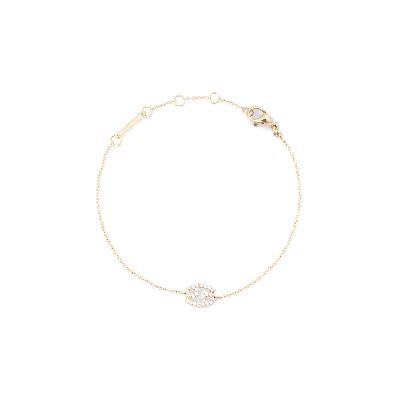 Crystal Zodiac Chain Bracelet Gold