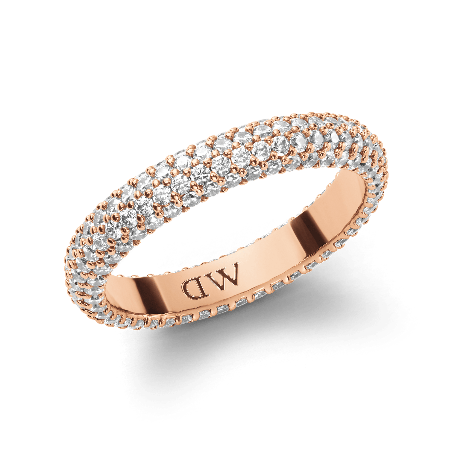 Pavé Crystal Ring Rose Gold