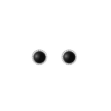 Audrey Earrings Black Agathe Silver