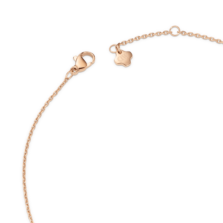 North Star Necklace 7 Small White Enamel Rose Gold