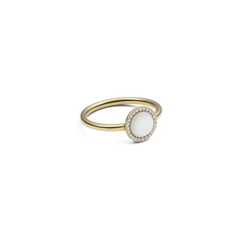 Audrey Ring Mother of Pearl Gold