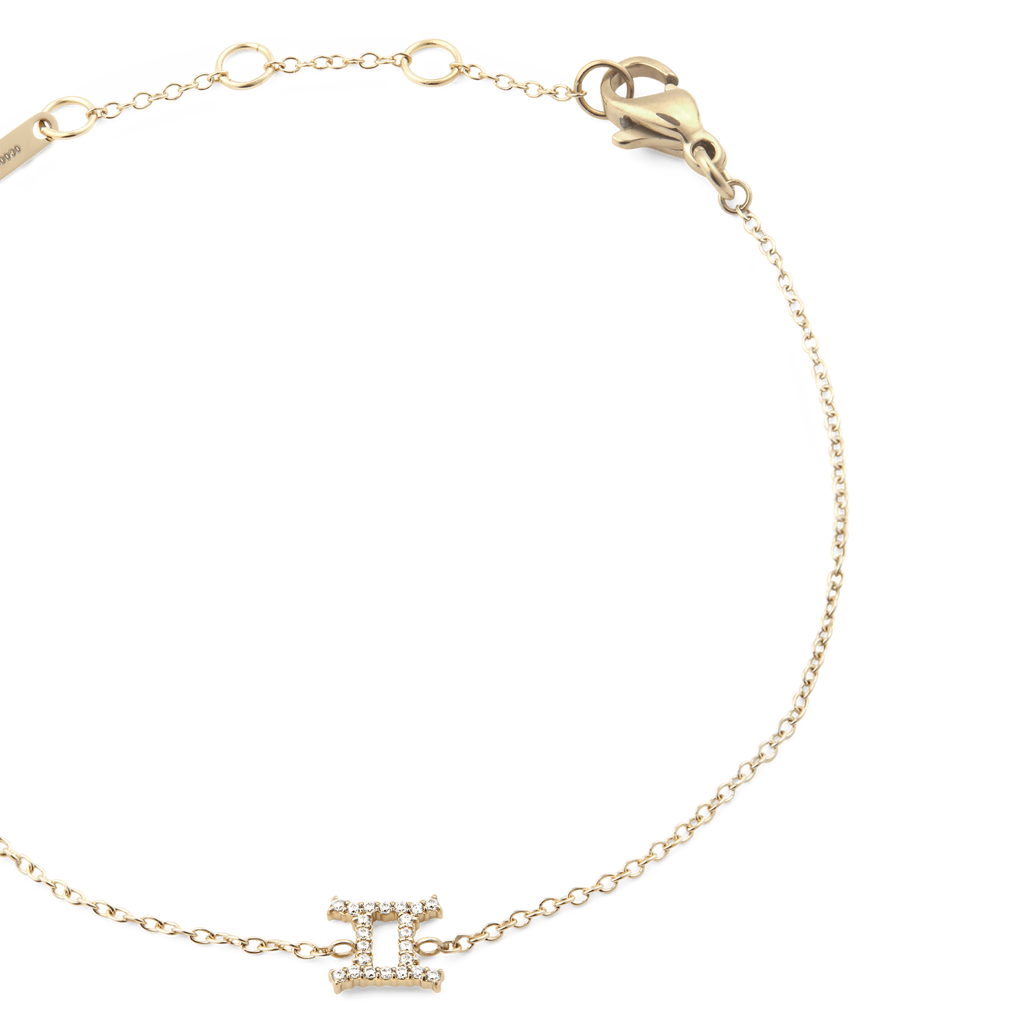 Crystal Zodiac Chain Bracelet Gold