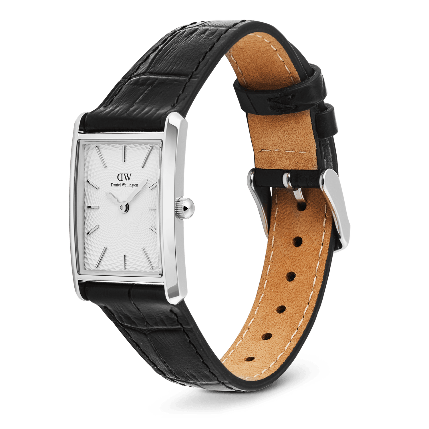 Bound Black Crocodile Guilloché Silver