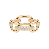 Crystal Link Ring Gold