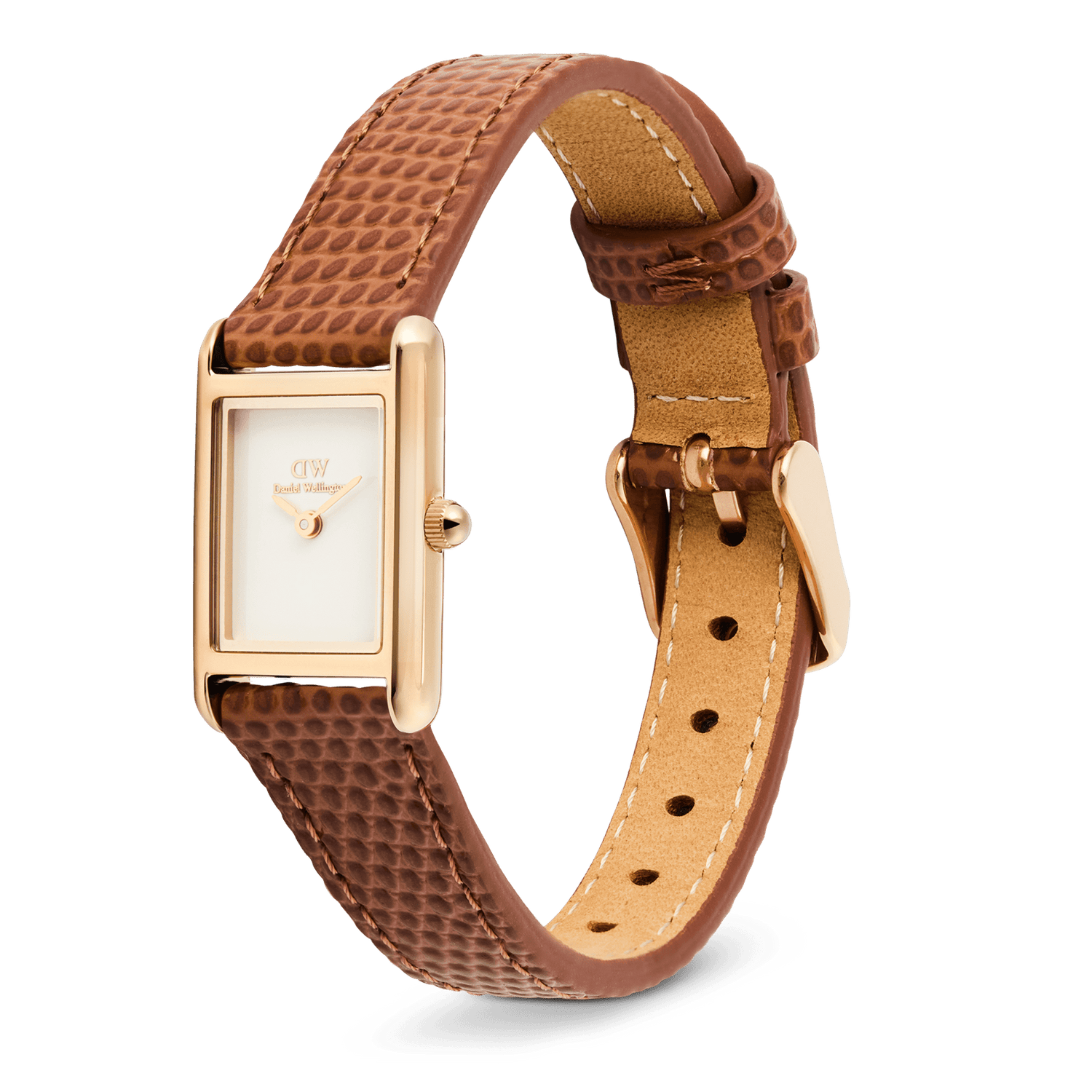 Bound Mini Light Brown Lizard Rose Gold