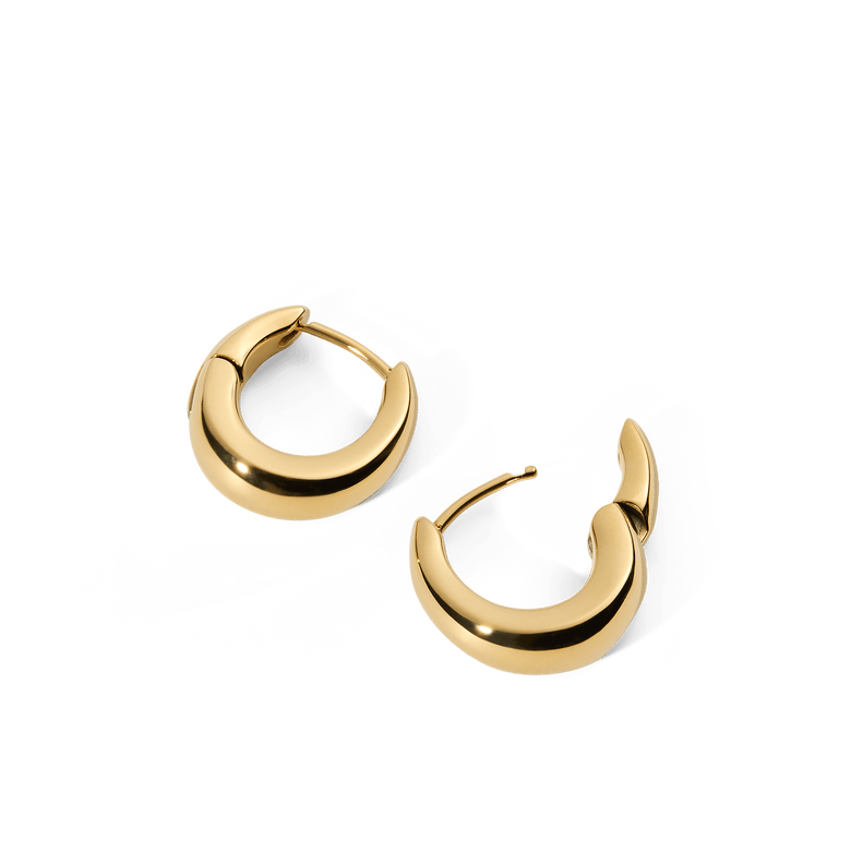 Flow Earring 15mm Gold