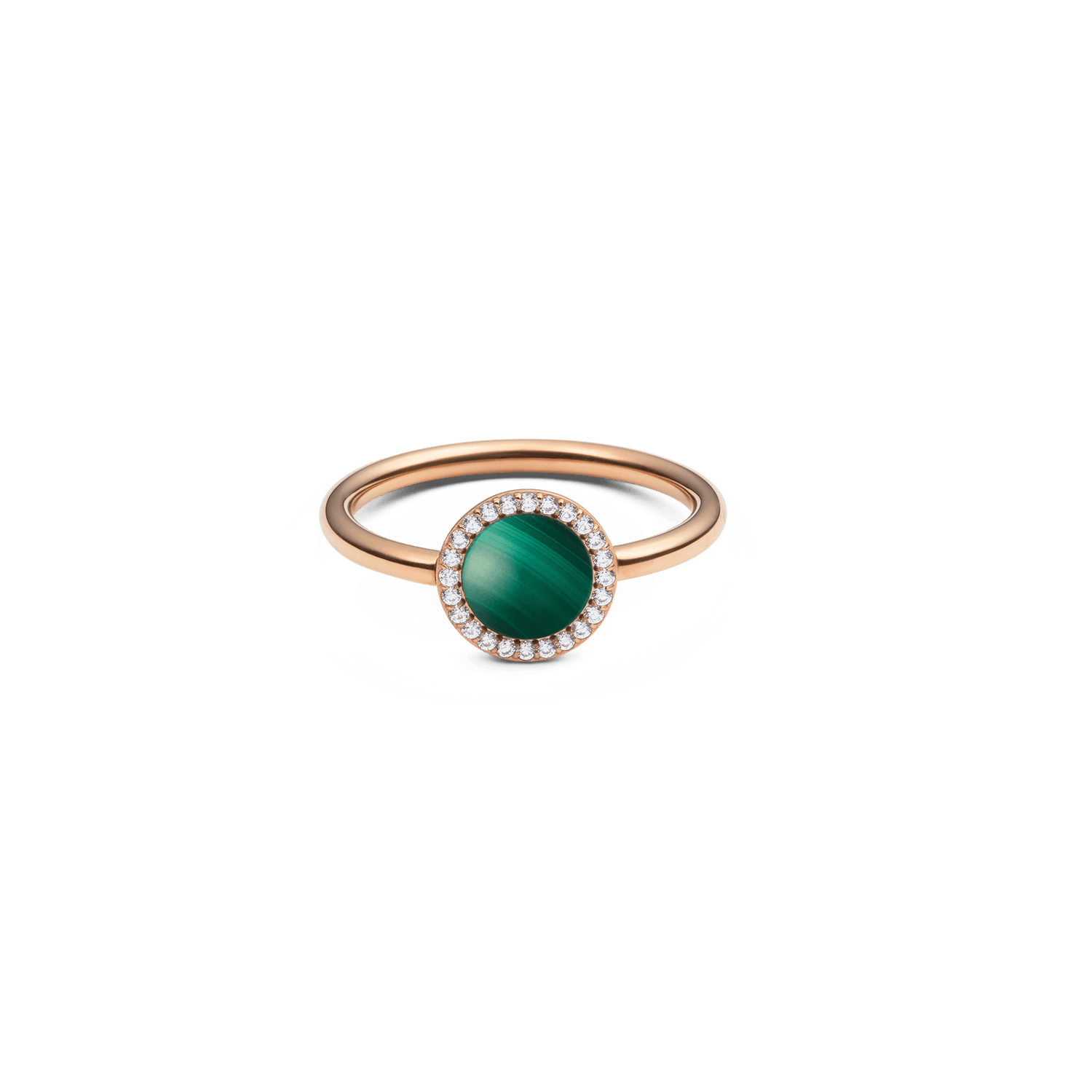 Audrey Ring Malachite Rose Gold