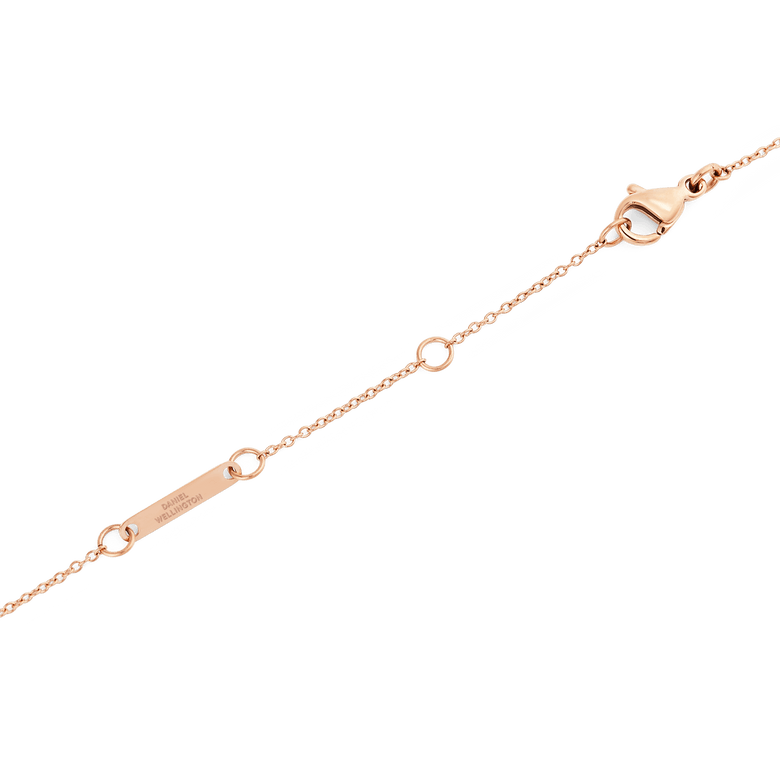 Pearl Step Necklace Rose Gold
