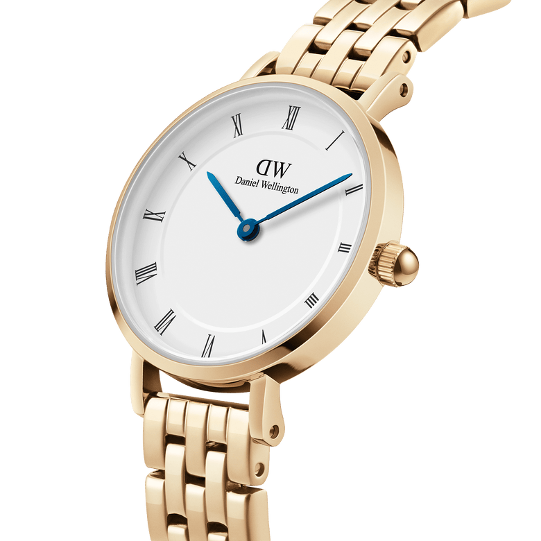 Petite Roman Numerals 5-Link Gold