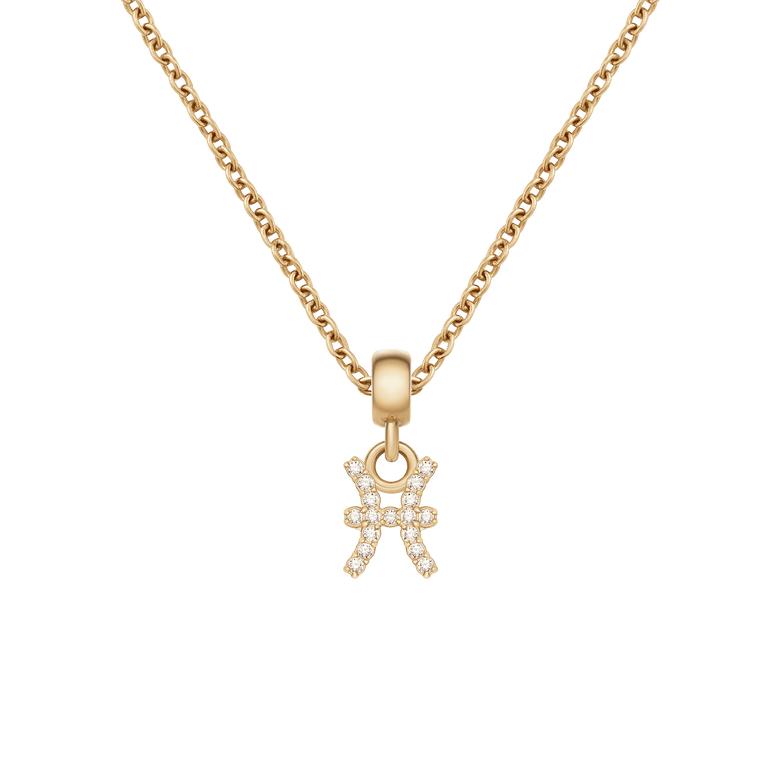 Crystal Zodiac Charm Gold